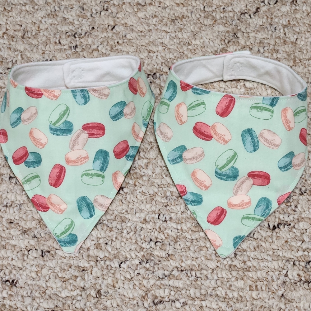 Handmade Macaroon Bandana Toddler Bib Set